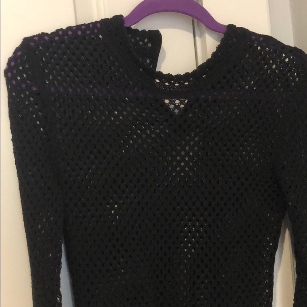 IRO black shell dress.